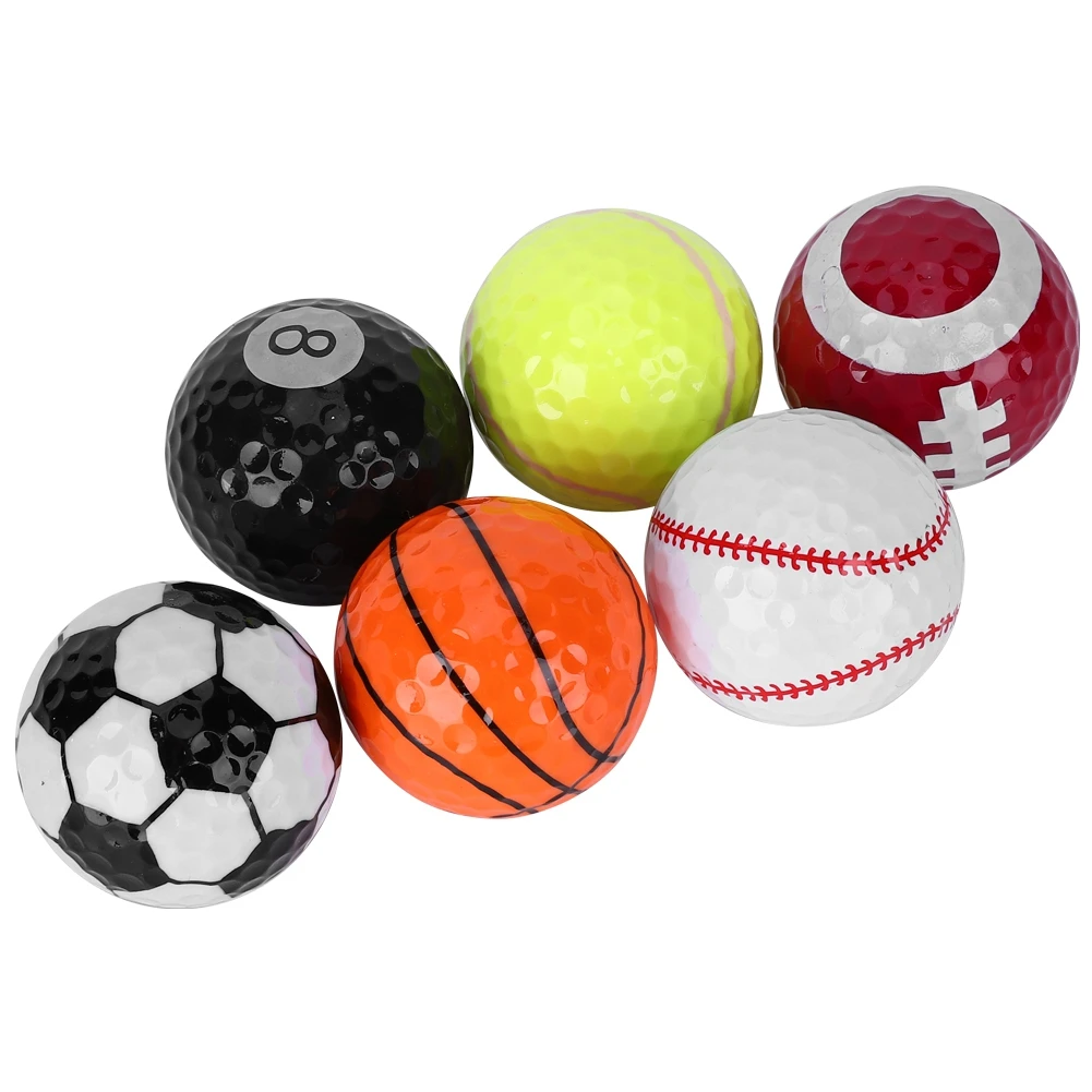 6Pcs Portable Golf Balls Sports Practicing Gift Balls Accessory for Competition Usage