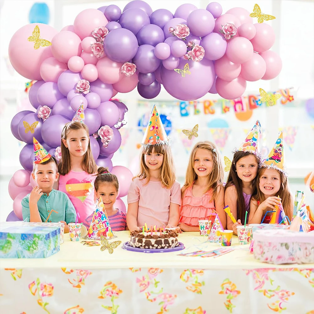 112-teiliges Lila und Rosa Latex-Ballon-Bogen-Girlanden-Set Geeignet für Geburtstagsfeiern Hochzeiten Valentinstag-Partydekoration – Detail 4