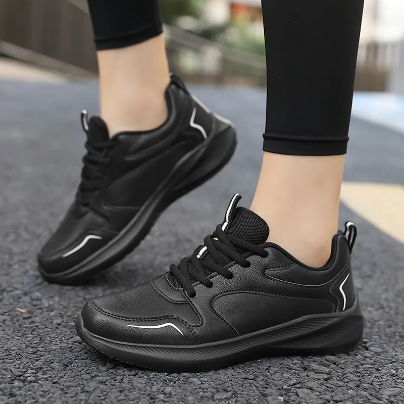 

New Womens Fashion Casual Sports Shoes Outdoor Lightweight AntiSlip Soft Sole Student Running Shoes White Sneakers