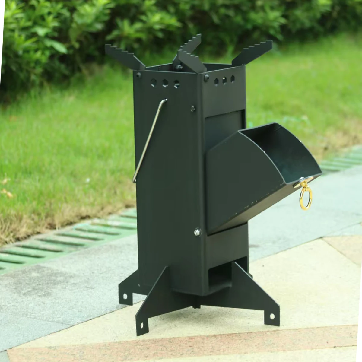 Portable Wood Stove, Camping Stove for Tent Heating, Compact Heavy Iron Design for Outdoor Cooking & Boiling Water