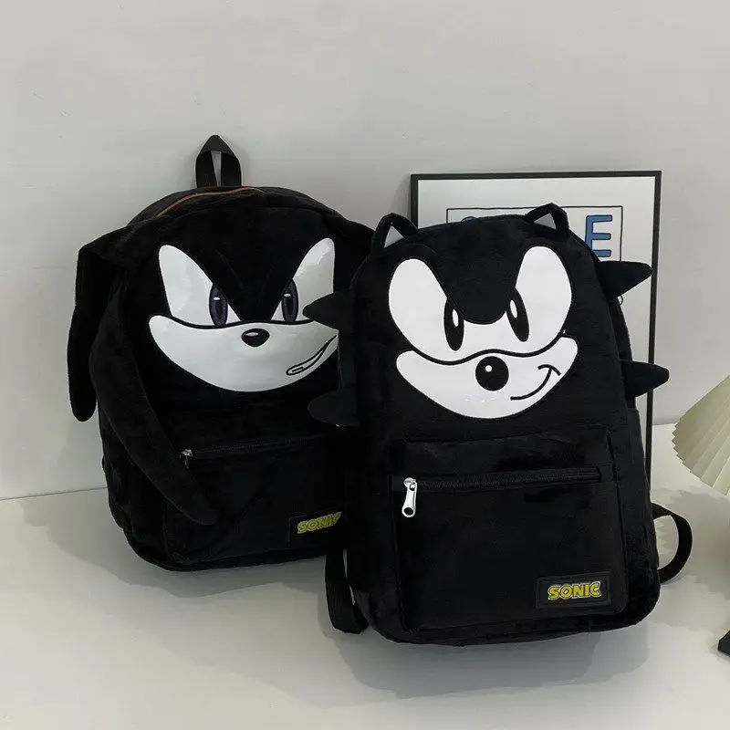 Miniso Sanrio Sonic Neue Sonic The Hedgehog Plüsch Rucksack Cartoon Schultasche Paar Student Große Kapazität Für Kinder Kind Mochila