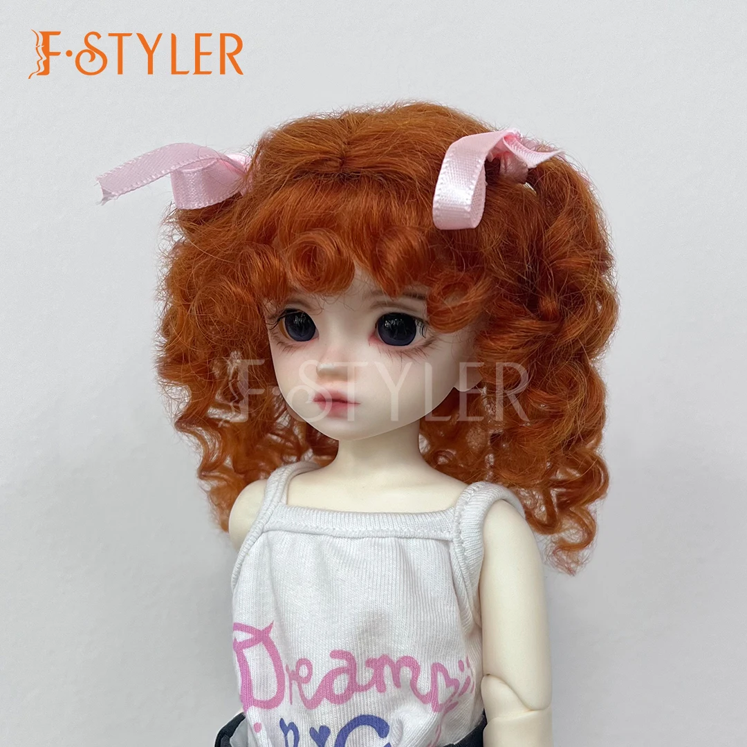 FStyler Mohair Wig for BJD Handmade Curls Wavy Soft Wigs Blythes1/8 1/6 1/4 1/3 Various Size Dolls Accessories