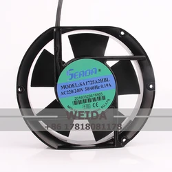 SA1725A2HBL Case Cooling Fan for SEADA AC220-240V 0.19A DC EC 172X150X51MM 17CM 17250 Aluminum Frame CABINET Heat Dissipation