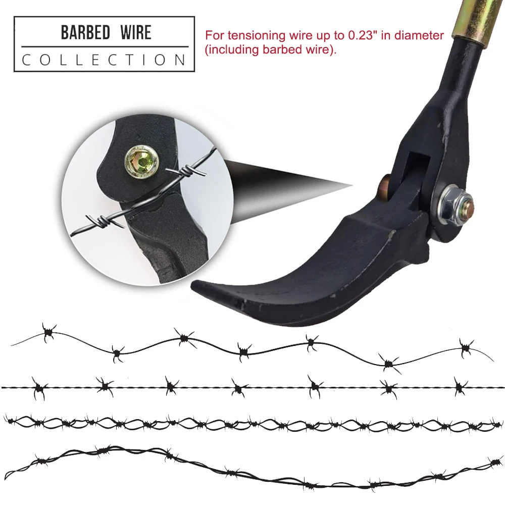 Fence Wire Stretcher, Barbed Wire Fence Tensioner, Easy Wire Puller for Creating and Repairing Agricultural Fencing