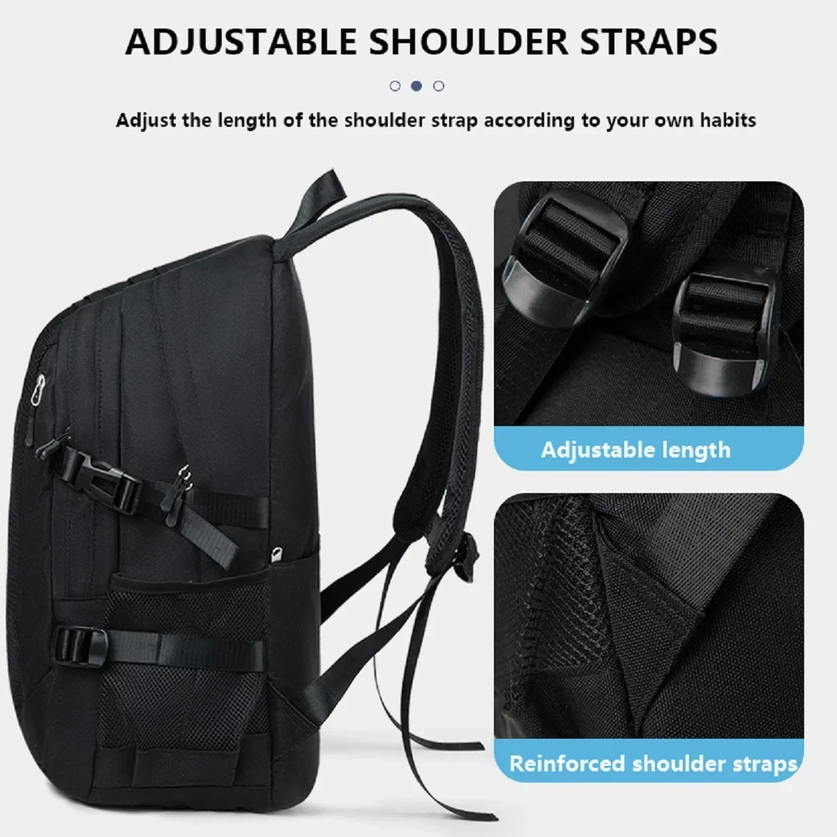 New high-capacity waterproof college backpack for junior high school, high school, and university, school bag, travel bag