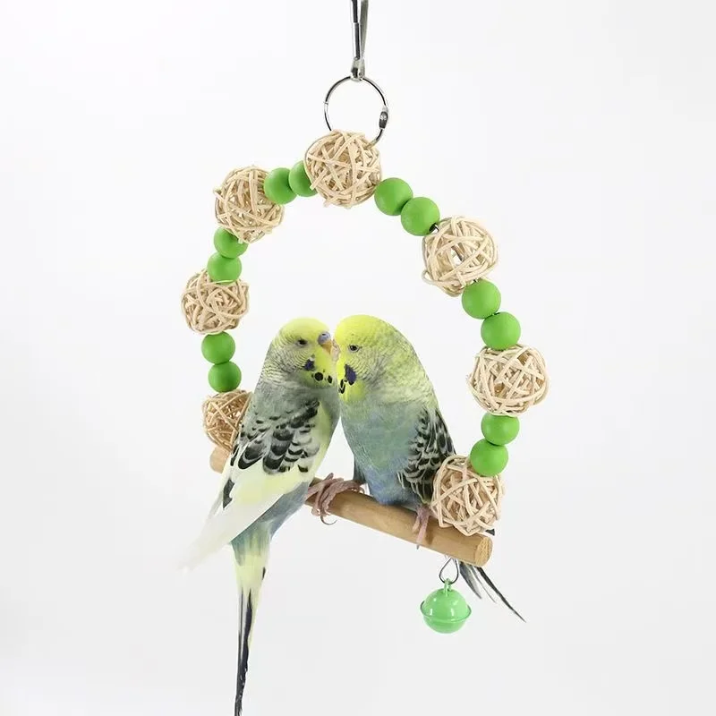 Vogelspielzeug Schaukel Papageienspielzeug Schaukelzubehör Papageienhängematte Haustierspielzeug Haustierzubehör Accesorios Para Pájaros Papageien – Detail 4