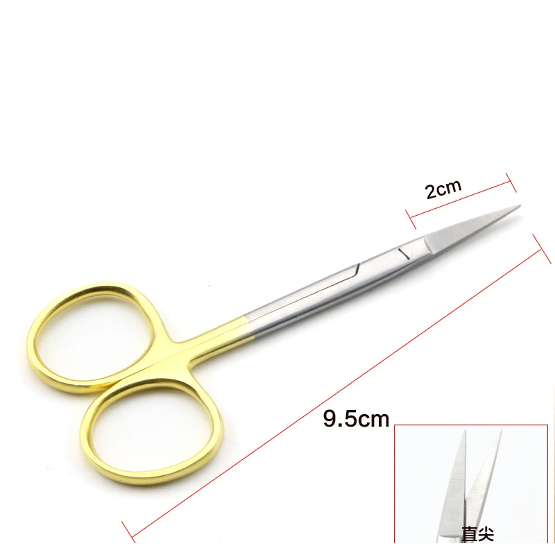 Ophthalmic Scissors Double Eyelid Scissors Gold Handle Scissors Cosmetic Instruments