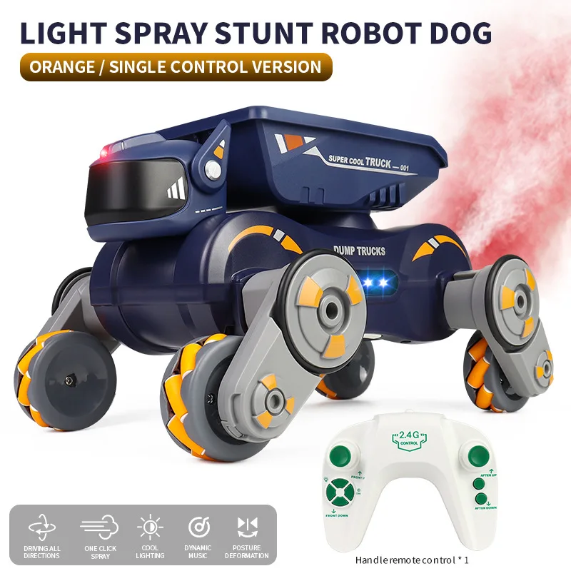 Panzer gepanzerte Fernbedienung Roboter Hund Auto Spray akusto optischen Arm schwingen Stunt Auto Junge elektronische Haustier Spielzeug Kinder Geschenk