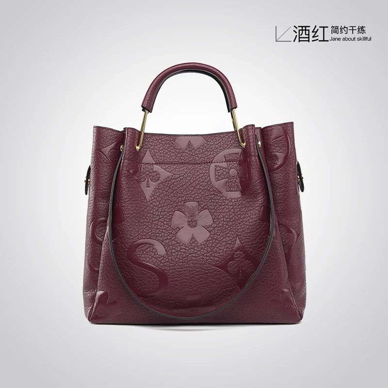 New - style handbags with a fashionable and textured look. European and American - style embossed single - shoulder bags, large