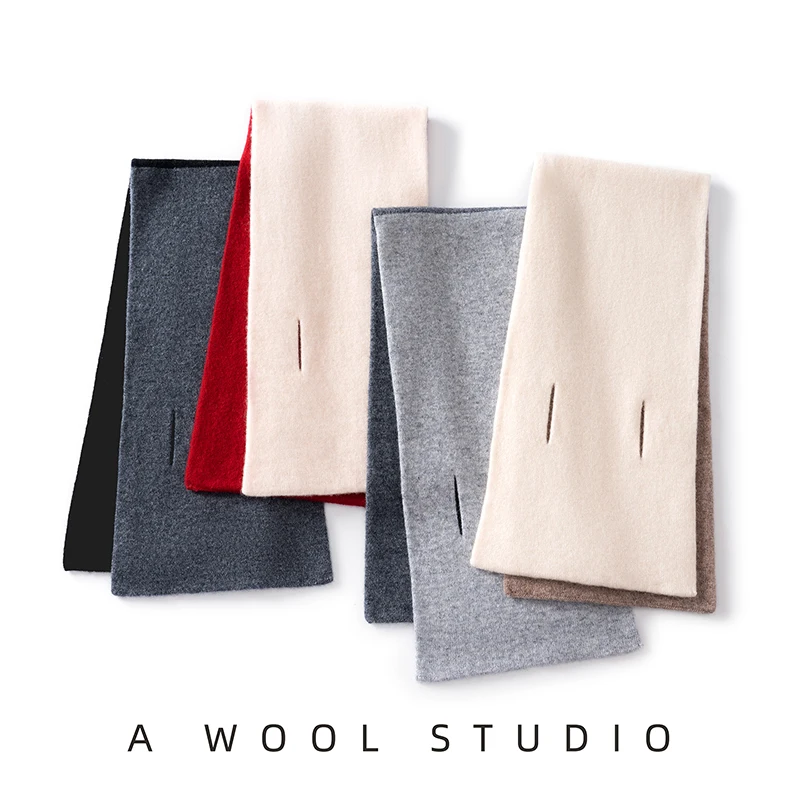 

ZYCZCXX2025100% шерстяной шарф осенью и зимой, женский вязаный шарф в тон Джокер, элитный женский шарф, новый бестселлер