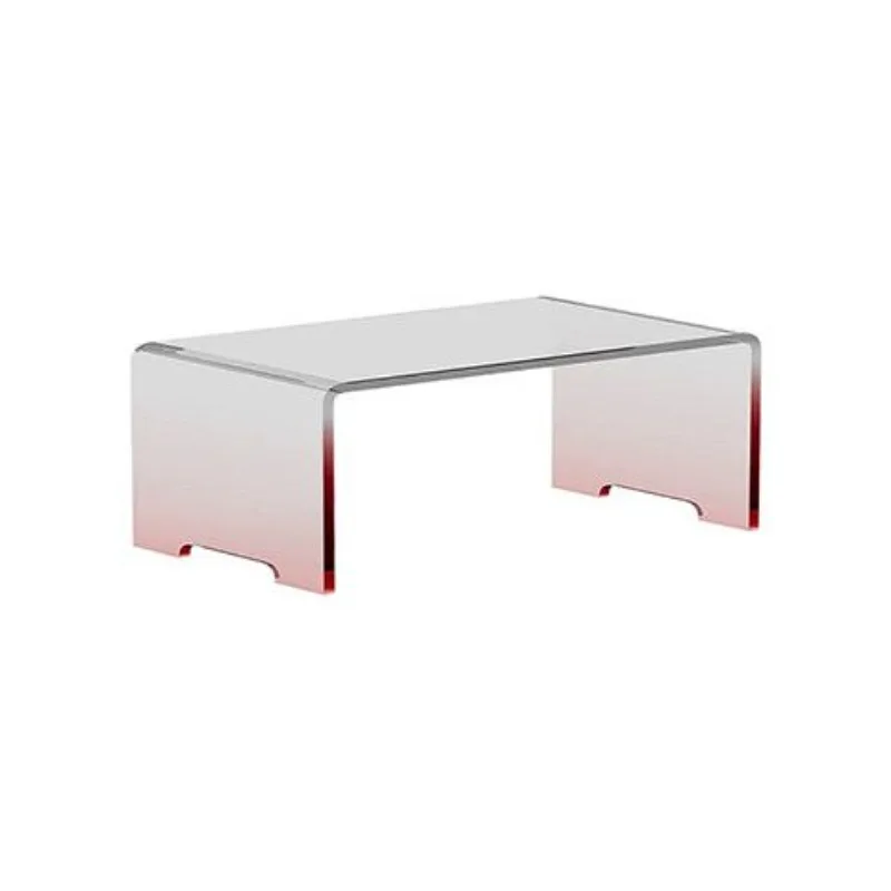 Acrylic gradual change color edge table, transparent bay window coffee table, simple bed table tatami low table, rainbow small