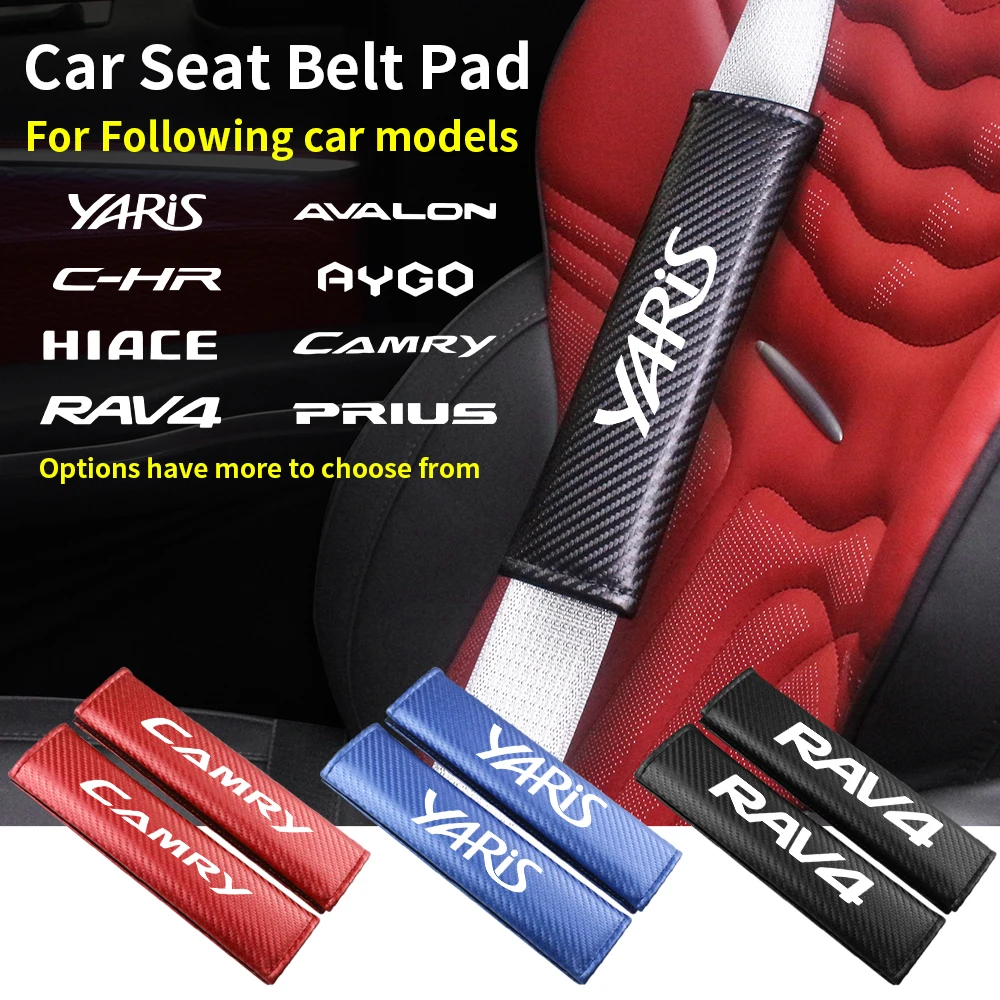 

Adjustable Seat Belt Cover Shoulder Strap Padding Pad Cushion For TOYOTA YARIS RAV4 CHR HIACE CAMRY PRIUS AYGO Auto Accessories