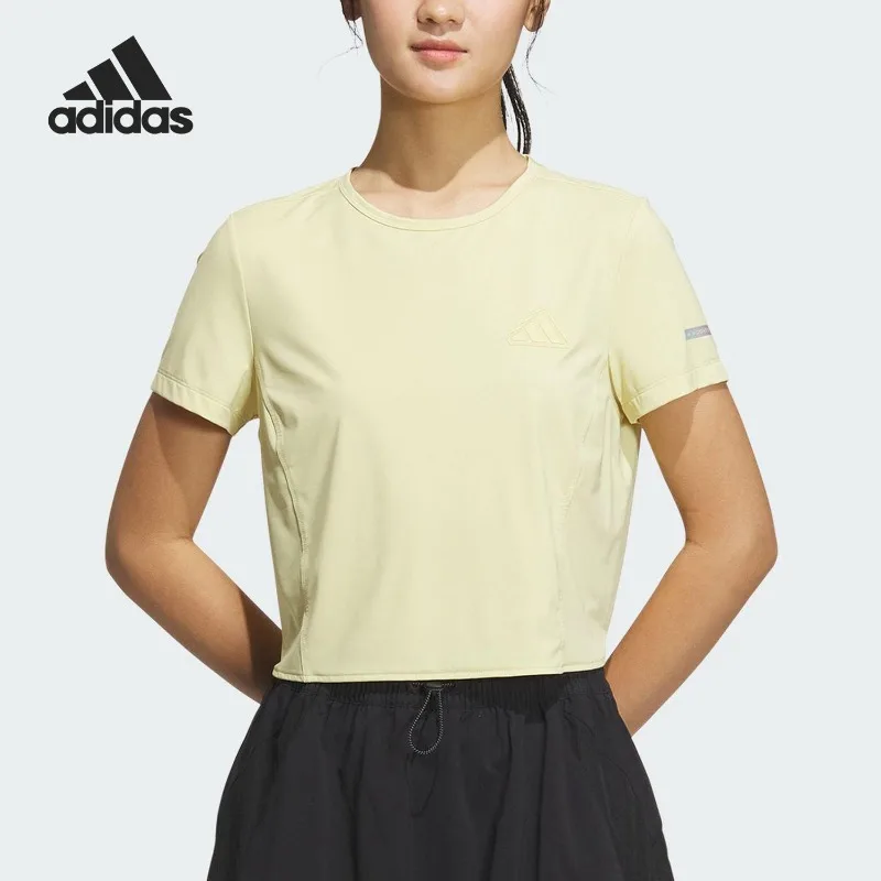 

Adidas 2025 Summer Women's Short Breathable Knitted T-Shirt JN0701