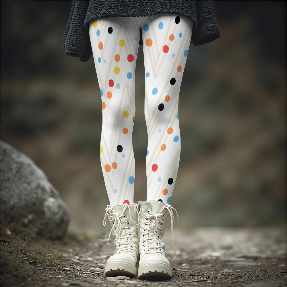 سراويل ضيقة مرقعة هندسية ملونة ذات إعدادات عصرية للنساء ملابس رياضية عالية الخصر قابلة للتمدد يجب اقتناؤها قيعان عصرية