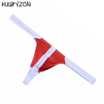 Tanga de seda de hielo para hombre, tangas y tangas, bolsa para pene, ropa interior de secado rápido, Bikini transpirable de tiro bajo, Tanga Cueca Sexy con espalda en T