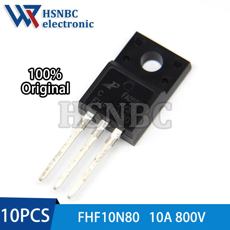 

10PCS FHF10N80 10N80 FHF10N80C TO-220F 10A 800V N-channel Power MOSFET Transistor 100% New Original