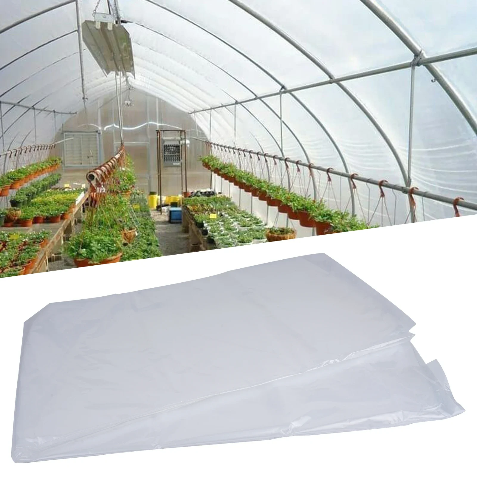 Cold Protection for Plants Clear Polythene Plastic Sheeting Garden Cover for Greenhouse Protects from Wind and Blizzards