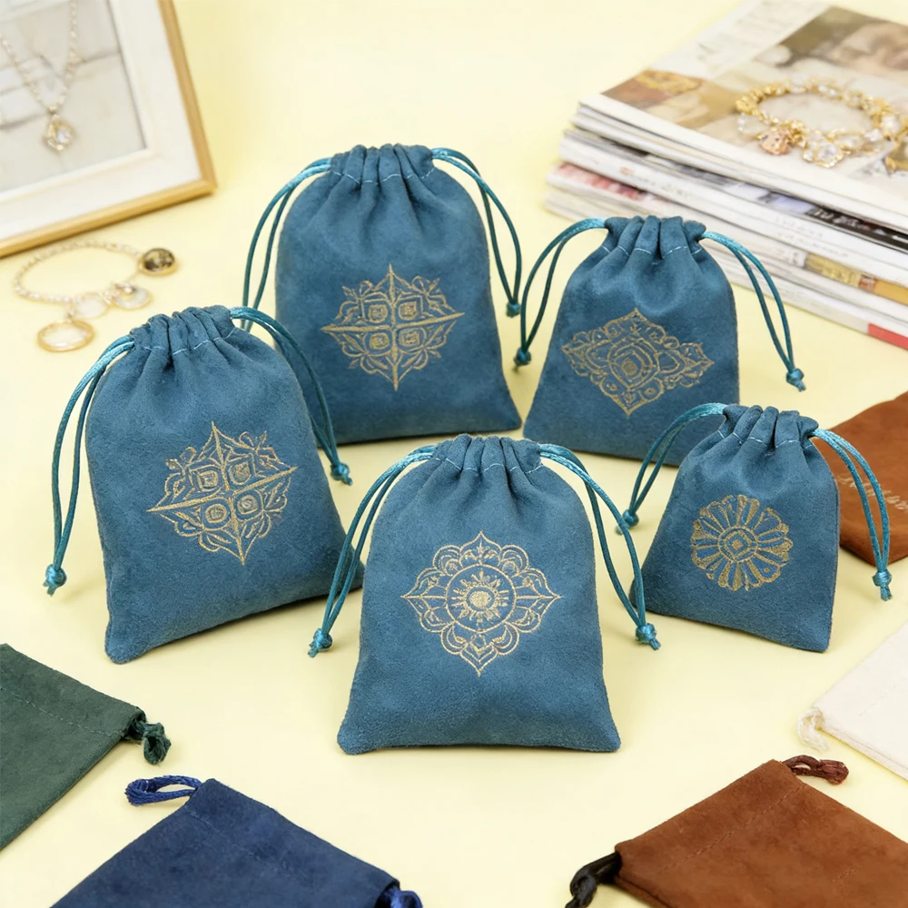 

50 шт. подарочных мешочков с индивидуальным логотипом, бархатные мешочки для ювелирных изделий, шикарные фланелевые сумки-органайзеры для косметики и парфюмерии