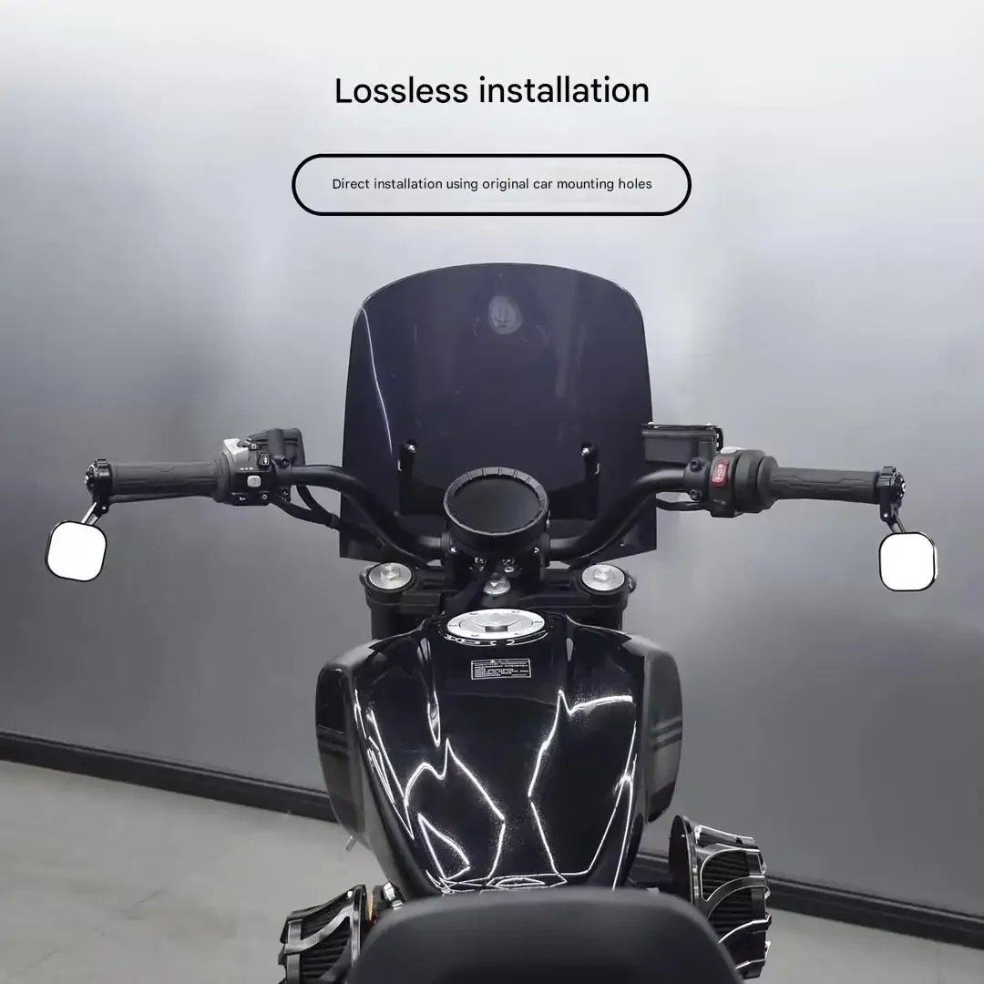 【Supreme quality】CNC Square HD Side Mirrors for Benda Rock 707 Original Handlebar Rearview Mirror Kit