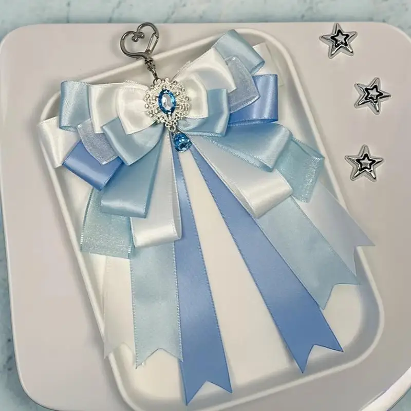 DIY Anime Itabag Double Layer Bow Pendant Ribbon Lolita Handbag Cute Lightweight Bag for Girls Daily Commute