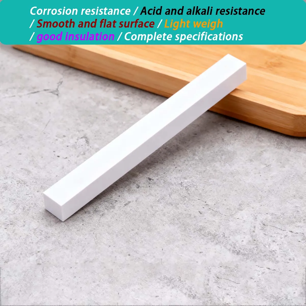 10pcs White Square ABS Plastic Solid Tube - 1*1mm-10*10mm DIY Model Part Accessories Length 250mm