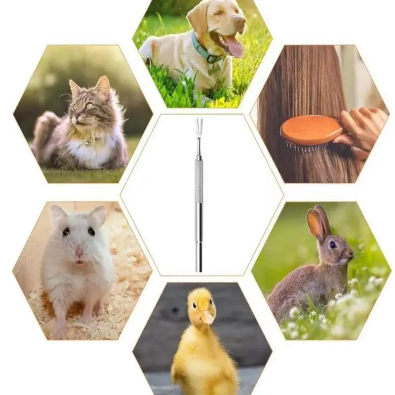 Painless Tick Removal Tweezers 1 Set Durable Portable Safe Tick Remover Tool for Dogs Cats Home Pet First Aid Use