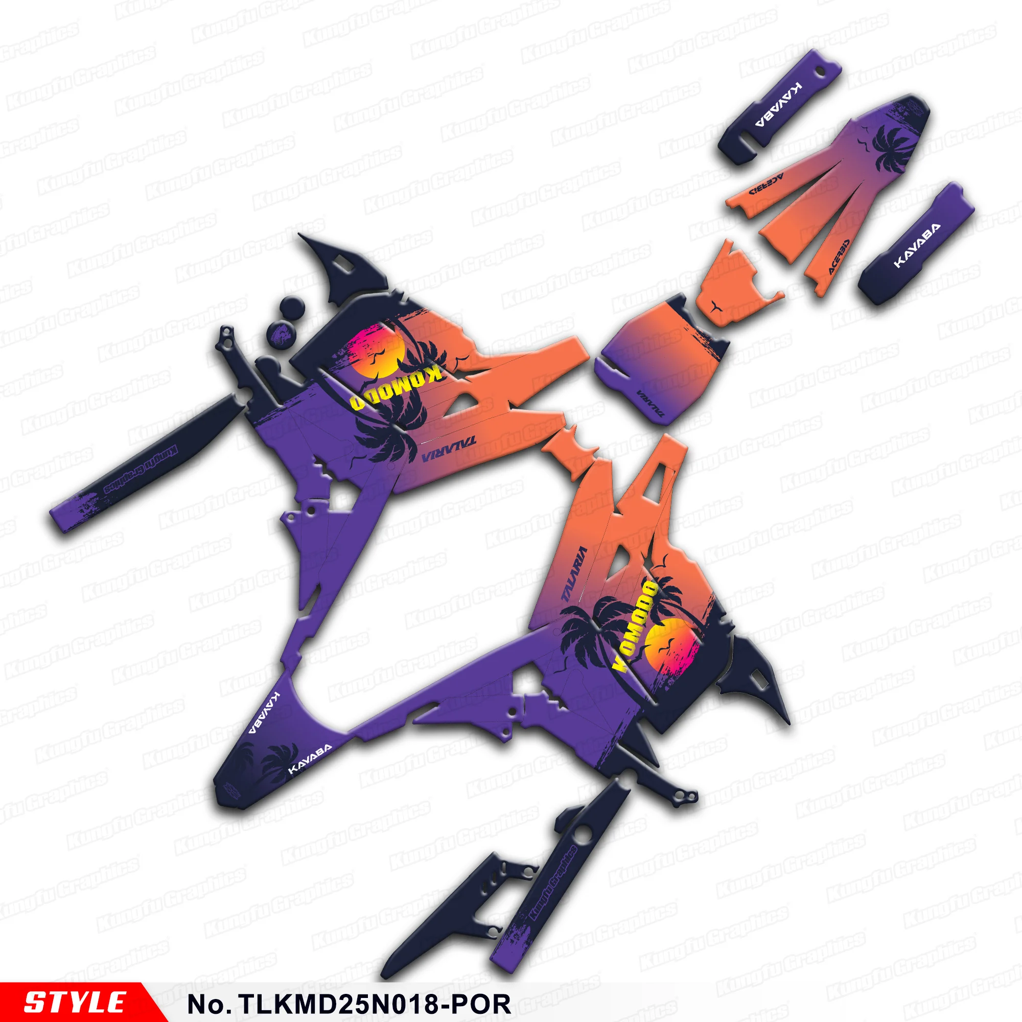 

JY RACING Stickers Complete Wrap Design for TALARIA KOMODO, Rebuilding, Style No.TLKMD25N018-POR