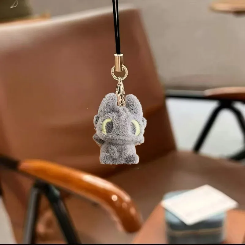 بلا أسنان الصبي ضوء شا المفاتيح زوجين سلسلة الهاتف لطيف الكرتون التنين ترويض ماستر حقيبة الظهر قلادة #6