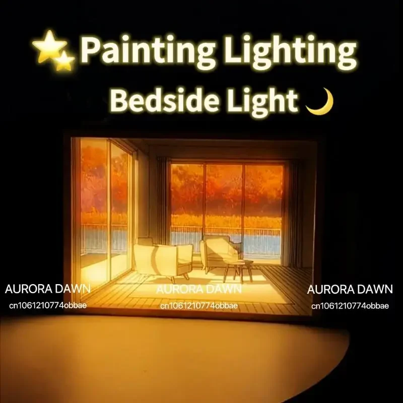 Night Light Painting Led 3d Picture Lighting Multifunctional Lamp Bedside Ins Lights Art Painted Home Decoration Aesthetic Room