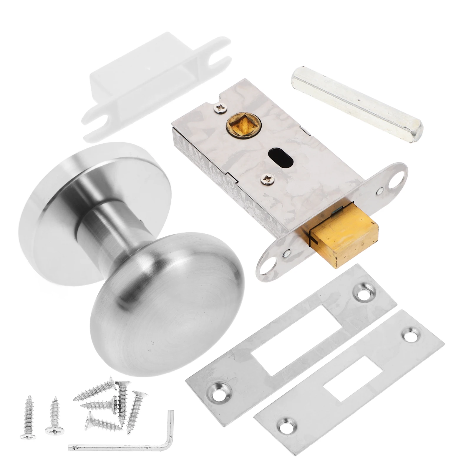 

Keyless Invisible Door Lock Knob Stainless Steel Cabinet Door Knob Interior Suitable for Bedroom Dorm Apartment