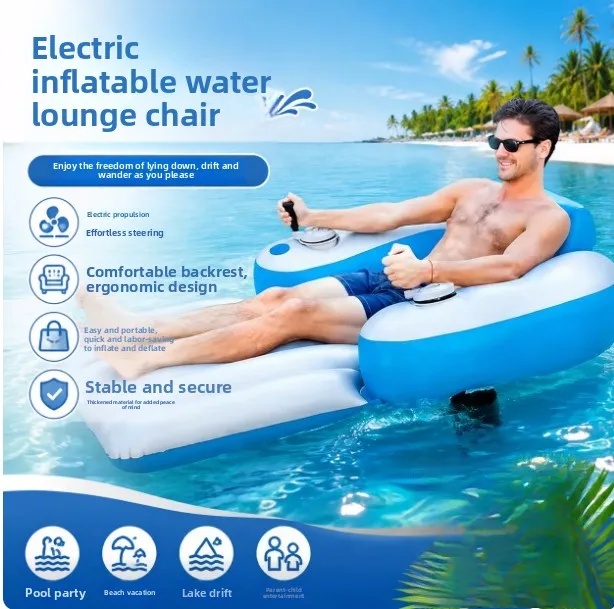 Electric Inflatable Floating Seat with Thruster Battery Powered Lounge Chair for Swimming and Water Sports