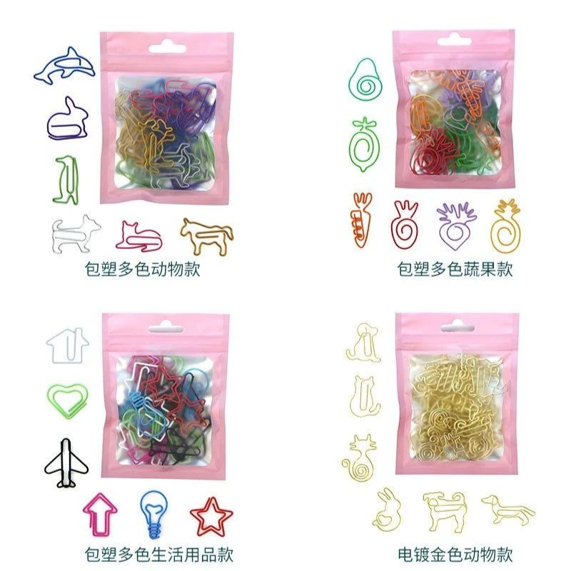 30 PCS Cute Desk Organizer Paper Clips - Kawaii Bookmark Gadgets for Office School Scrapbook Stationery Supplies - view 3