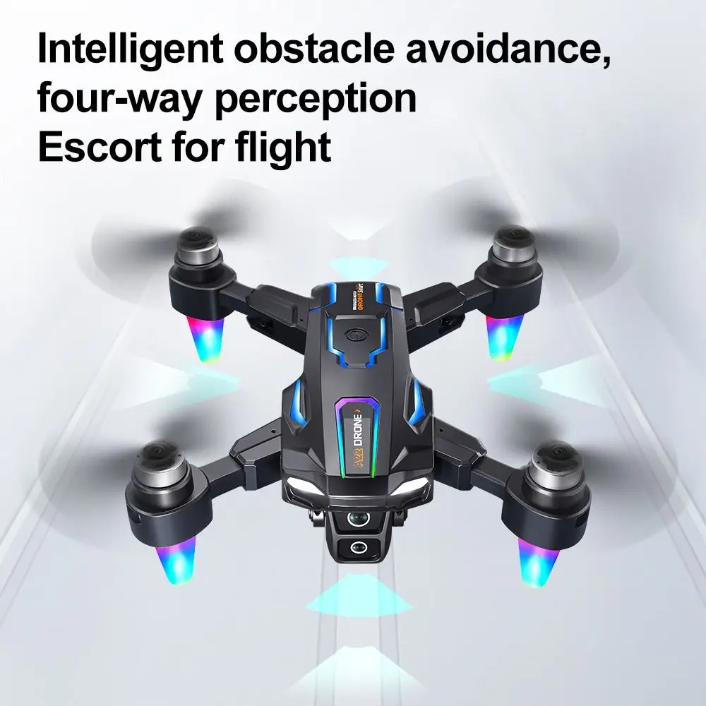 High Quality Wifi Optical A22 Max Localization Obstacle 2 Styles 8k Esc Dual Camera Black Avoidance Brushless Rc