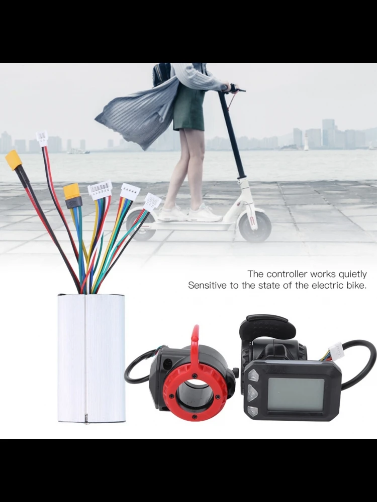 AliExpress Qiilu New 250W Electric Scooter Bike 24V Controller LCD Monitor Brake Set 5.5 Inch Carbon Fiber Part Scooter DIY Retrofit Kit