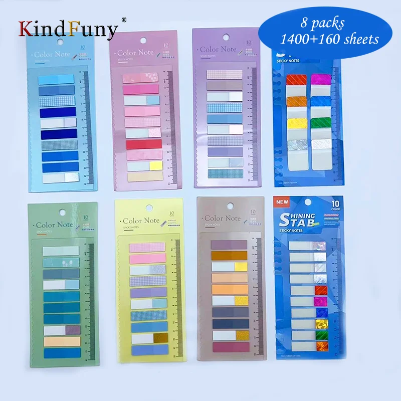 

KindFuny 1560 Sheets Sticky Notes Stationer Markers Book Tabs Index Sticky Notes Bookmarks Memo Pad Notepad Stickers Stationery