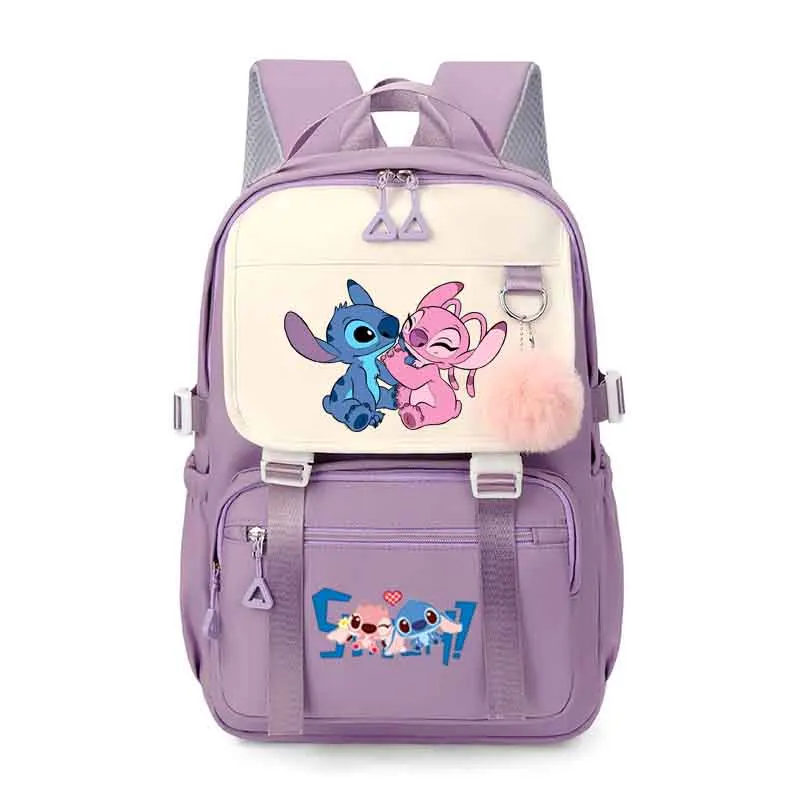 Lilo & Stitch Kawaii chłopięce dziewczęce szkolne torby na książki damskie torby nastolatki plecak podróżny Mochila Escolar