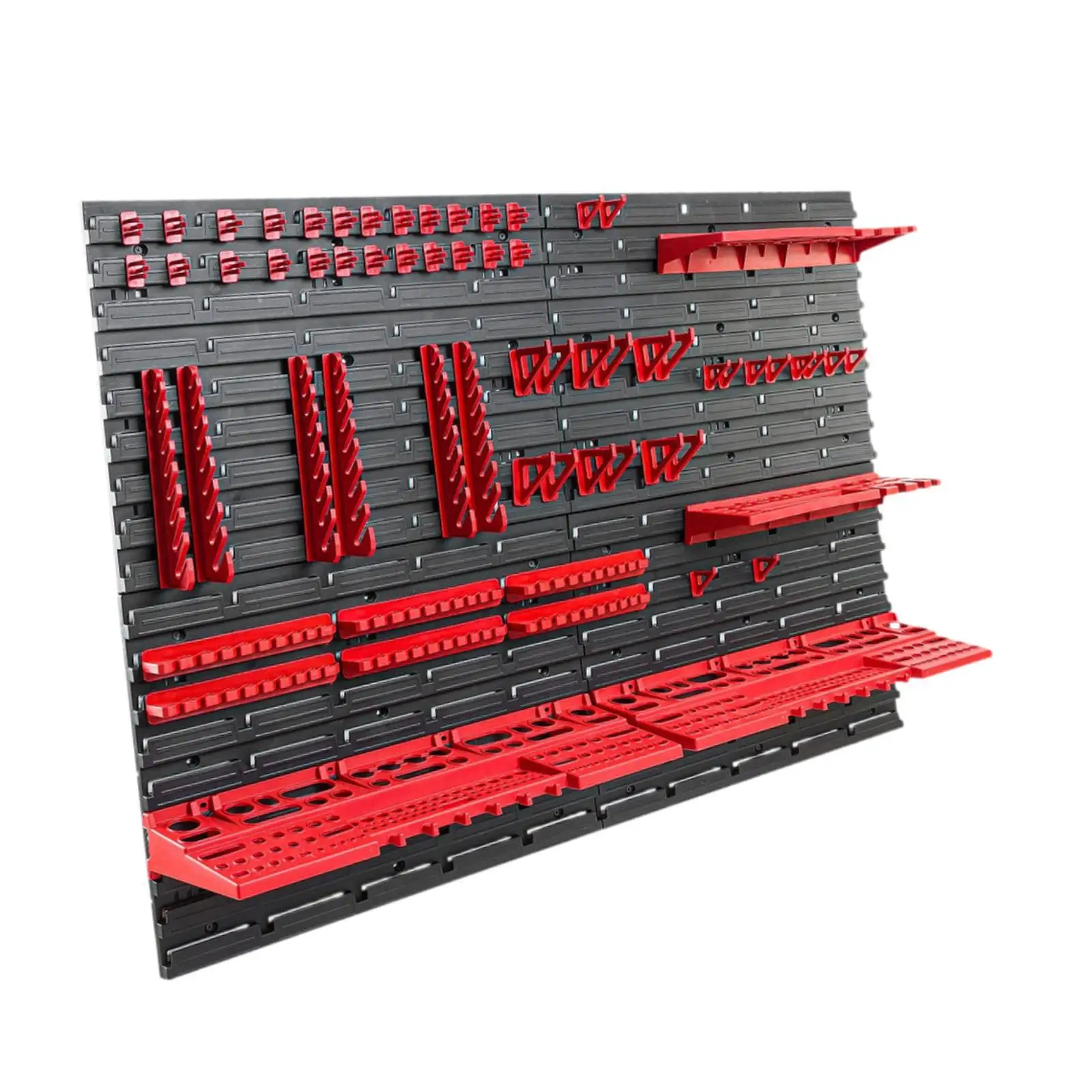Wall Mounted Storage Bins with Wall Panels Versatile Large Capacity Parts Rack for Hardware Tools Nuts Bolts Beads Workshop