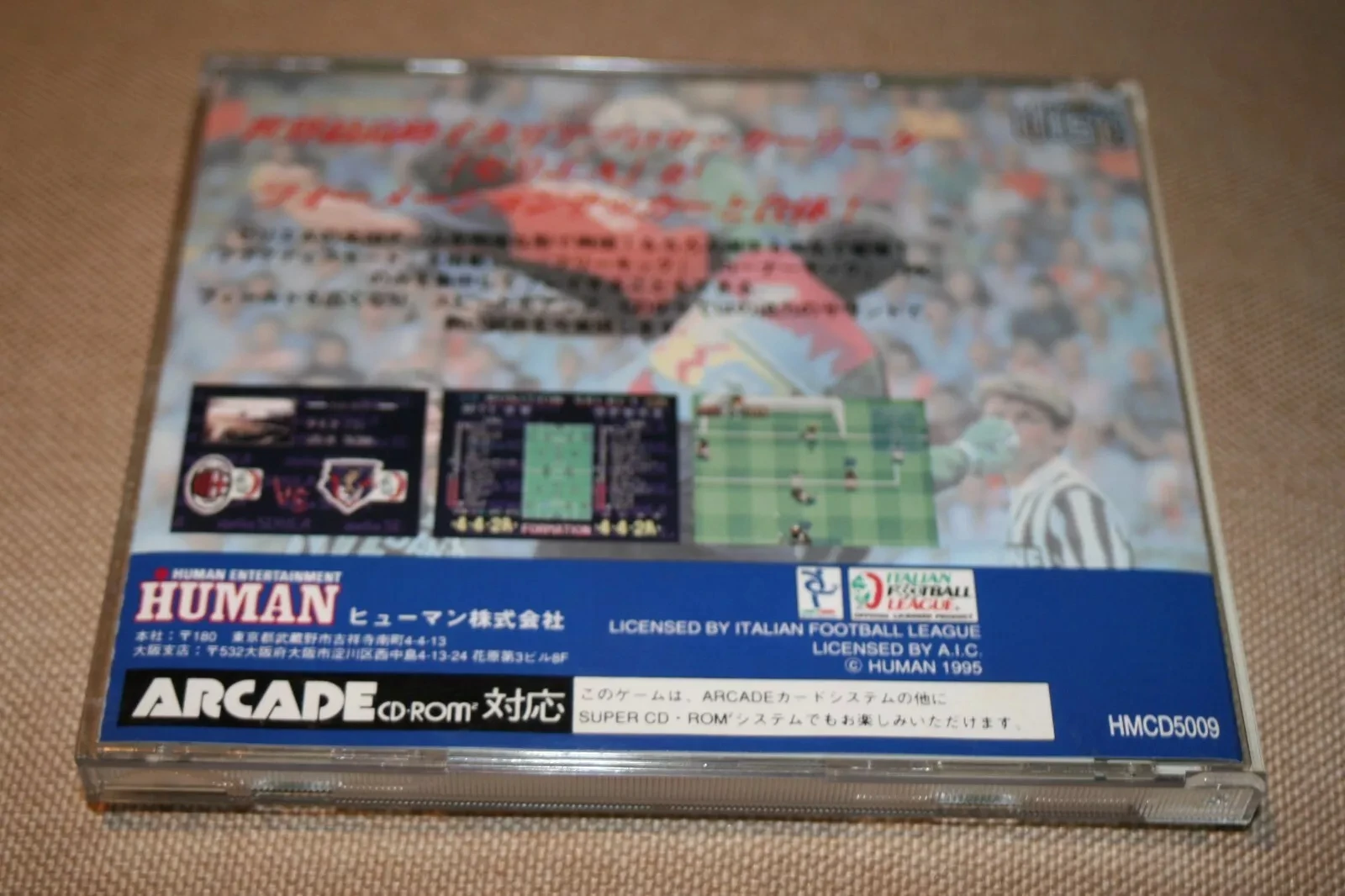 PC engine cd Copy Disc Game Formation Soccer '95 Della Serie A Unlock pce Console Game Optical Drive Retro Video Direct Reading