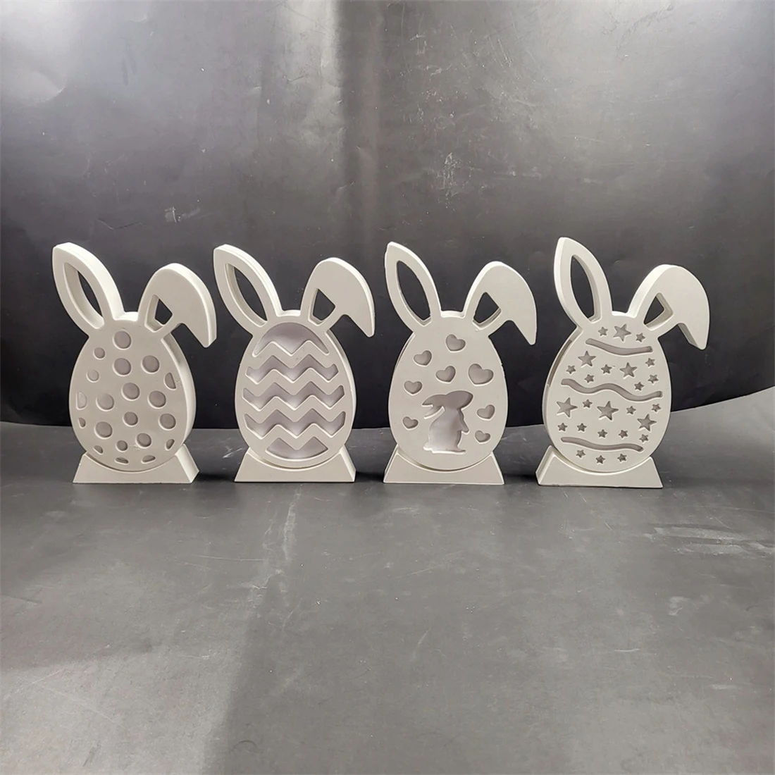 Easter Egg Rabbit Hollow silicone Mold Light Lamp Cement Gypsum Silicone Mold Crystal Drip Plaster Decorative Mould