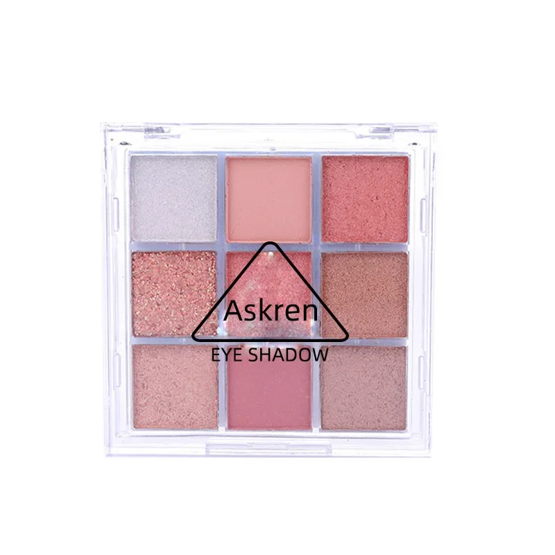 Neunfarbige Palace Grid Lidschatten-Palette, Perlglanz-Glitzer-Holding-Make-up, langanhaltende Schimmer-Farbtöne, Beauty-Tools für Frauen