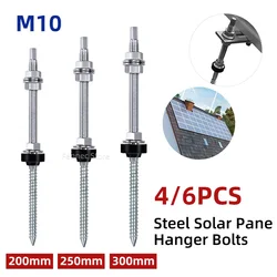 Solar Panel Roof Hanger Bolts for Mounting 4/6pcs M10 Solar Accessories Photovoltaic Roof Bracket 304 Stainless Steel