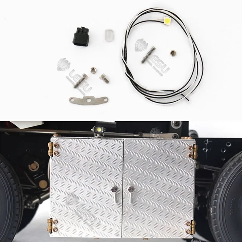 

Spotlight LED Light ABS Upgrade S-1285 For 1/14 Tamiya RCScania 770S For MAN Benz Volvo RC Trailer Tipper Equipment Rack Parts