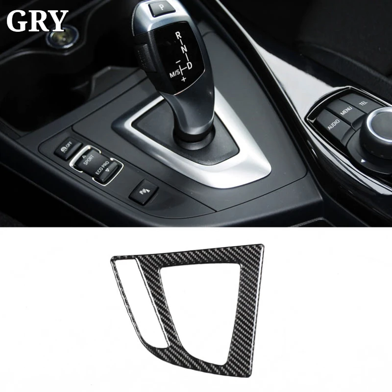 Car Gear Panel Frame Cover Trim For BMW 1 2 Series F20 F21 F22 F23 2012-2019 Soft Carbon Fiber Car Interior Accessories LHD RHD