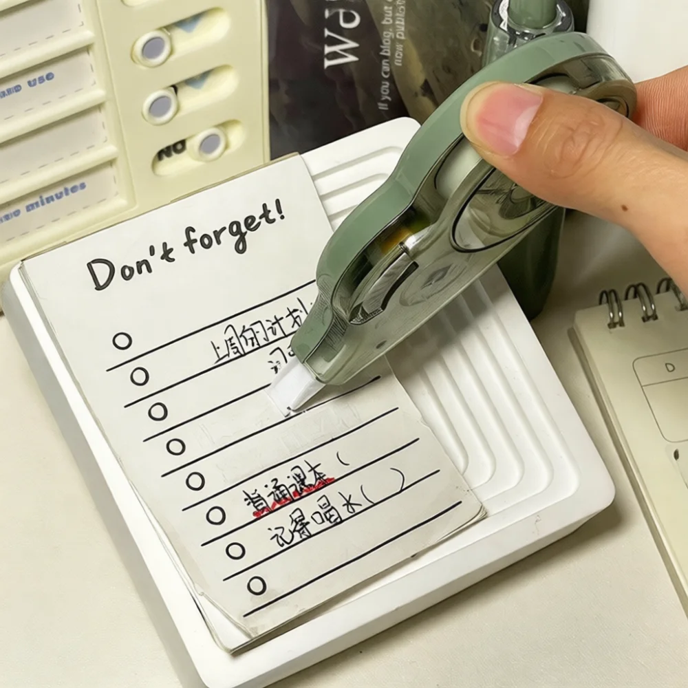 Aesthetic Correction Tape Creative Minimalist Design Smooth Correction Tool School Office Supplies Silent Writing Accessory Kit