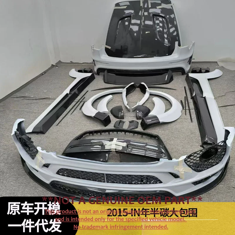 For Bentley Bentayga 2015‑Present Half Carbon Full Body Kit Front Rear Bumper Side Skirt Hood Modification Accessories