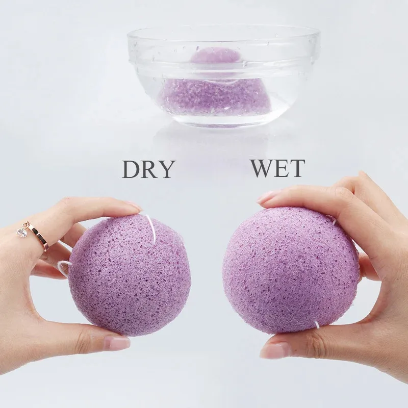 1piece Konjac Sponge Beauty Essentials 100% Natural Konjac Puff Facial Pore Cleaner Washing Sponge Face Skin Care Tools