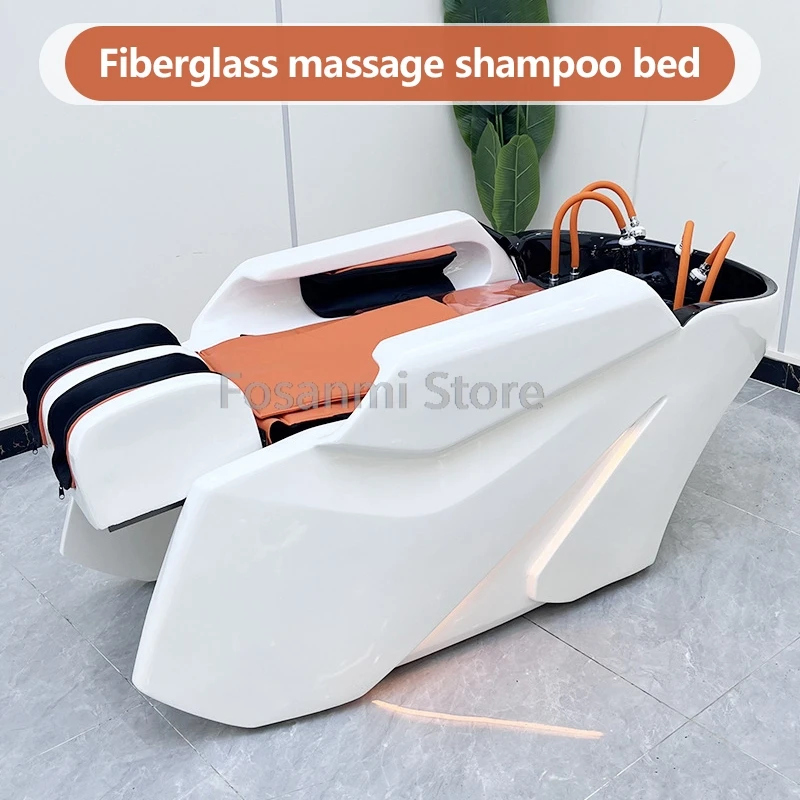 Luxury Automatic Massage Shampoo Bed With Water Circulation Fumigation Hair Washing Multifunctional SPA Chair Bed For Hair Salon