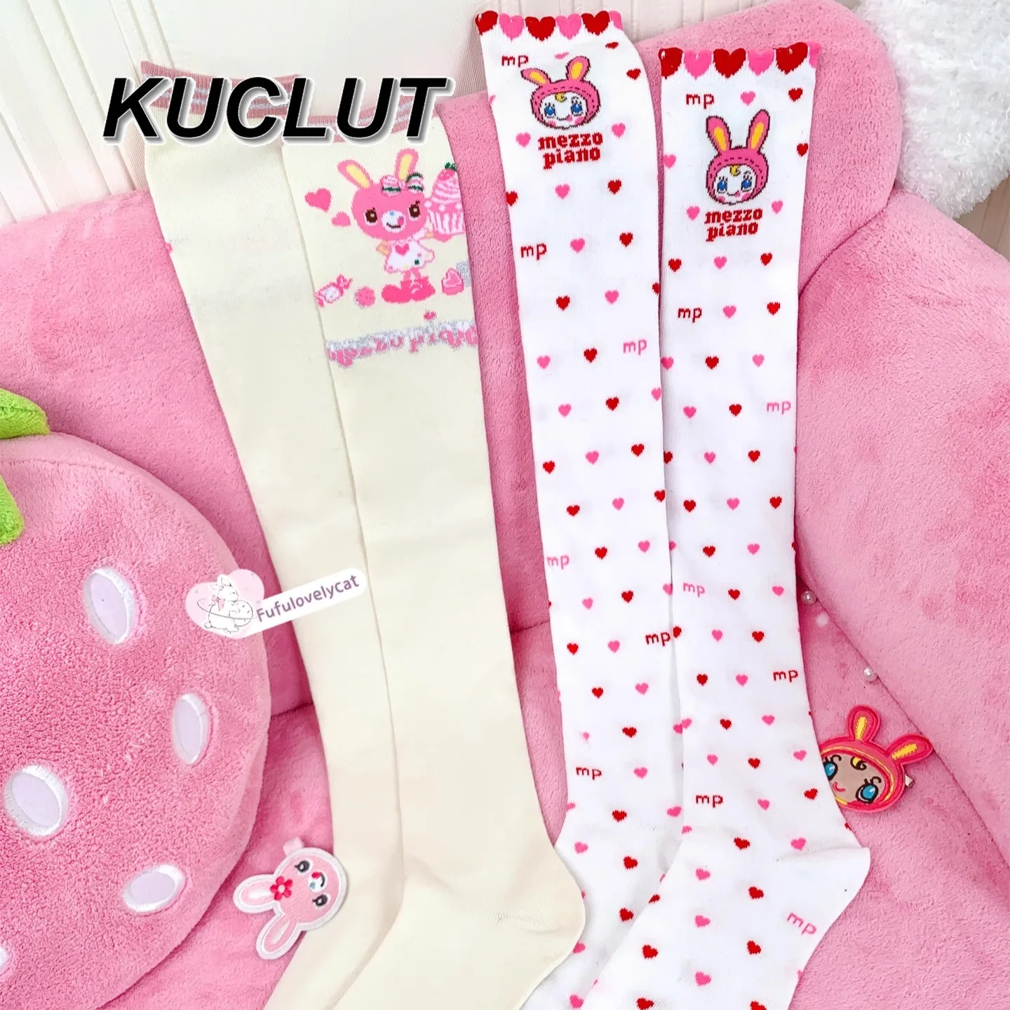 

Long Tube Over Knee Women's Socks Cute Versatile Japanese Style Sweet and Cute Fashion Spring Autumn Stockings for Lady