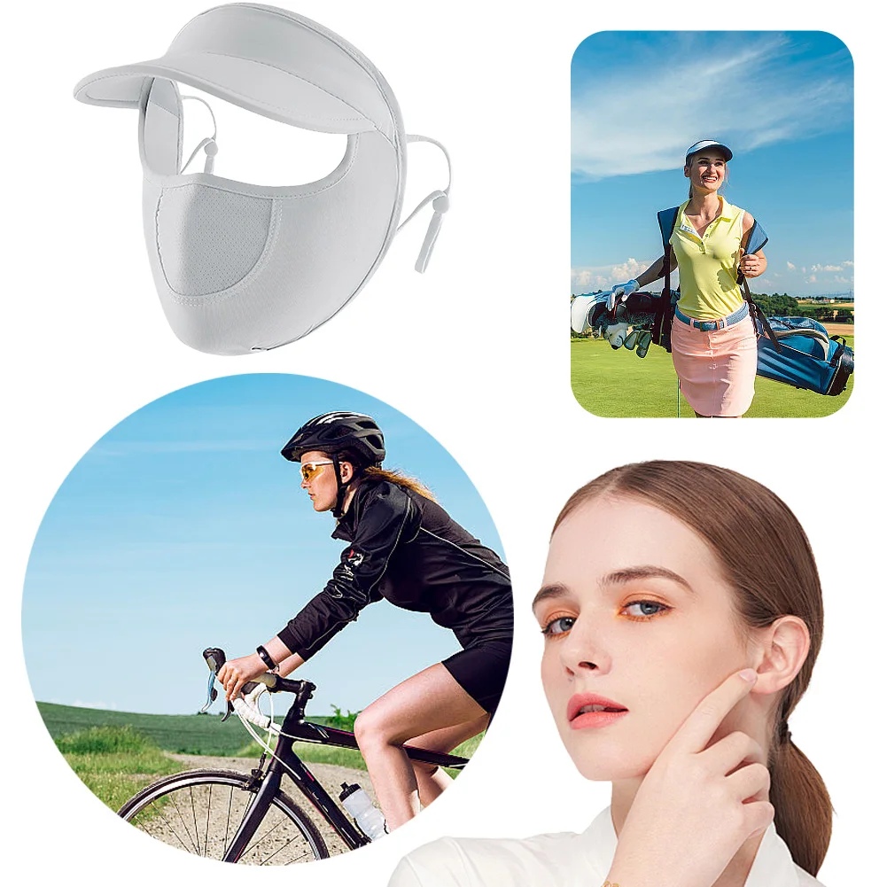 

Женская ледяная шелковая солнцезащитная маска, дышащая УФ-защита, крышка для лица, уличная солнцезащитная шляпа, солнцезащитная шляпа для спорта на открытом воздухе