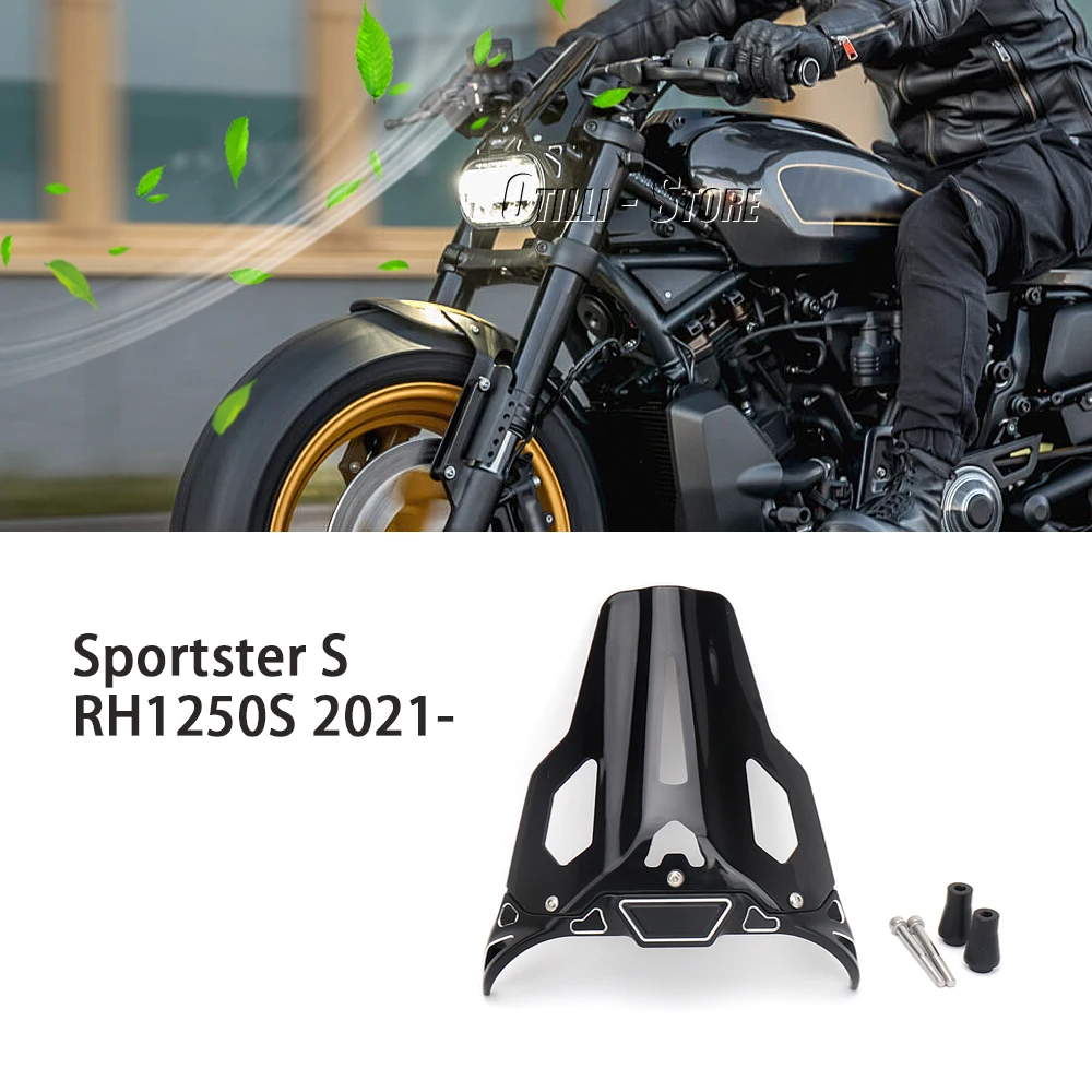 

For Sportster S SPORTSTER S RH1250S 2021 2022 2023 Motorcycle Accessories PC+Aluminum Windscreen Screen Windshield Fairing